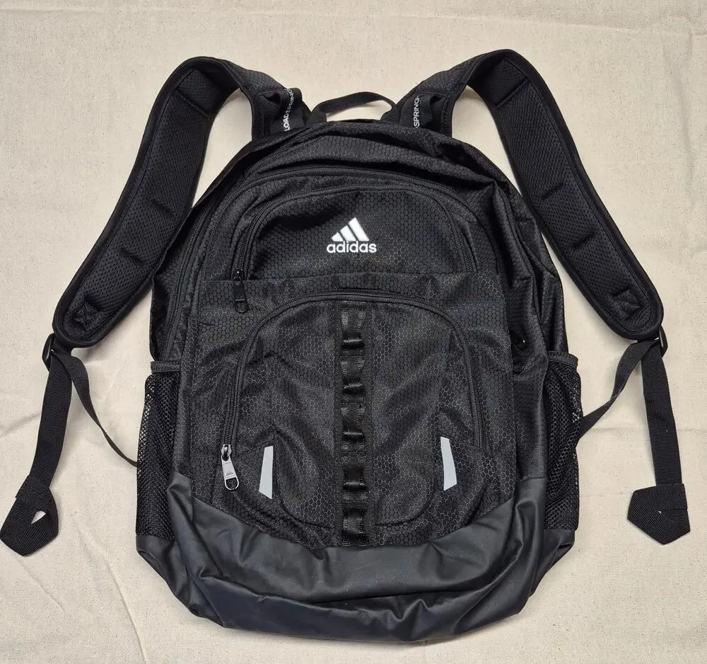 Adidas Load Spring Backpack Black Laptop Travel School Work Tons of Pockets